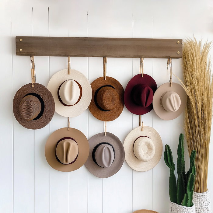 Hanah Home Raf288 Estantería de Pared de Madera Maciza